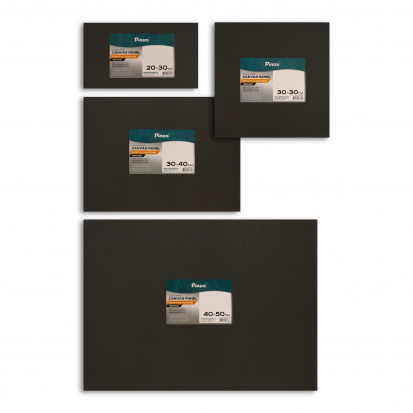 Холст на картоне чёрный 100% хлопок, 280г/м2, 30х40см Холст на картоне чёрный 100% хлопок, 280г/м2, 30х40см